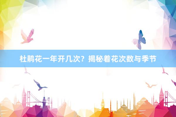 杜鹃花一年开几次？揭秘着花次数与季节